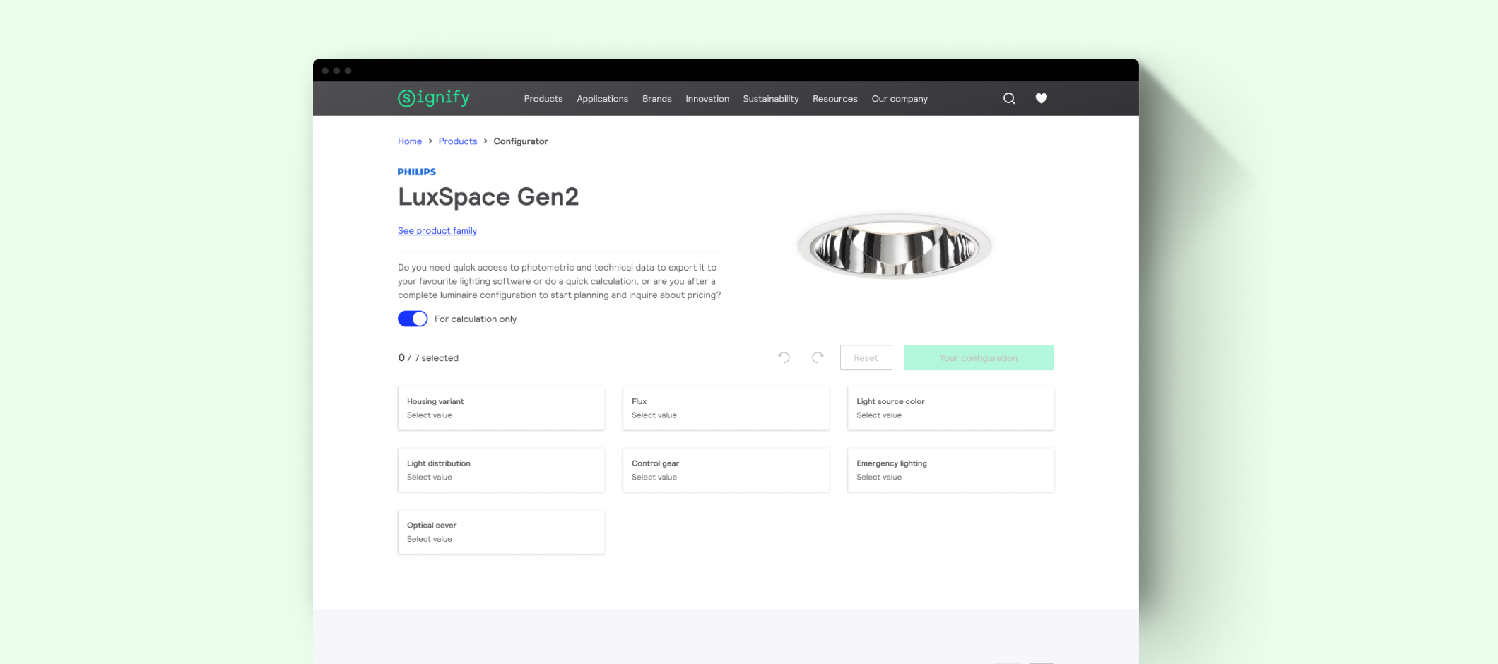 Signify Lighting configurator