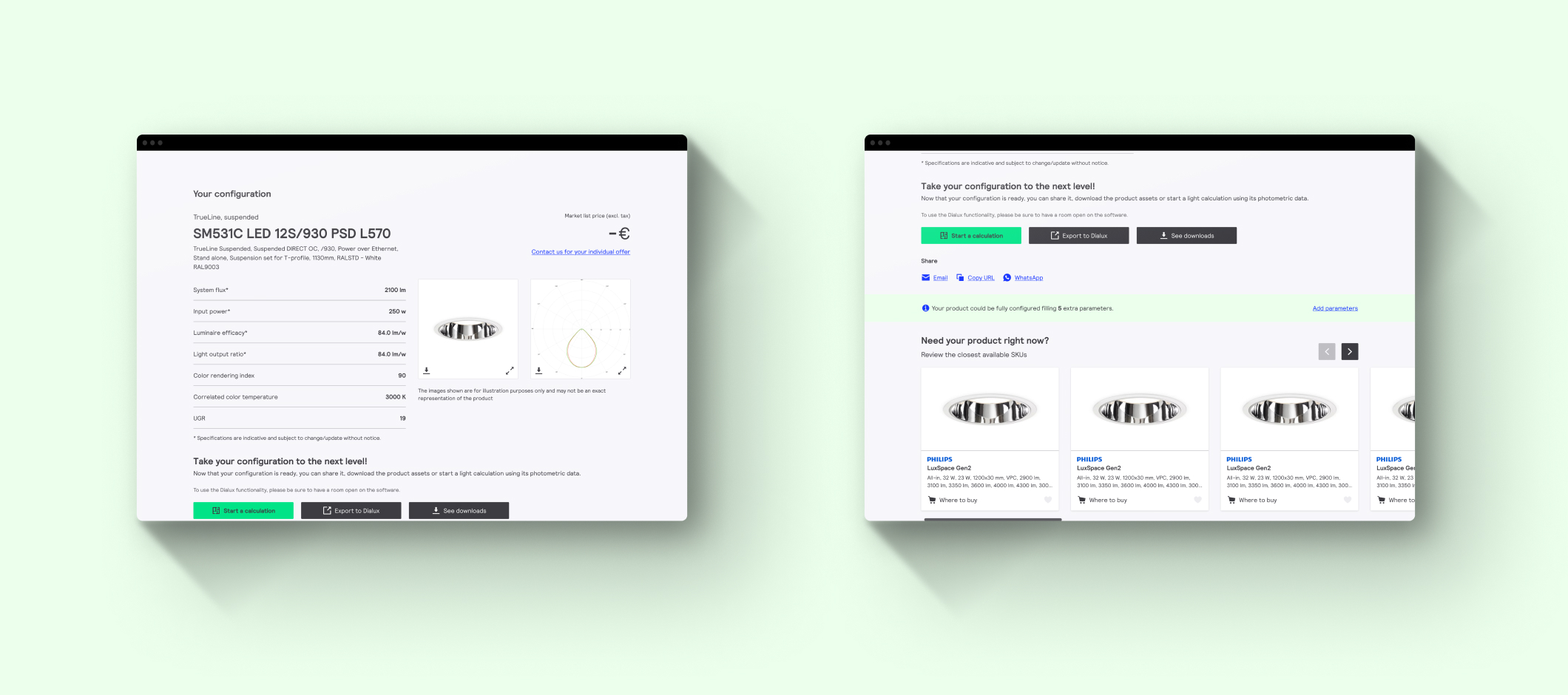 Signify Lighting configurator result