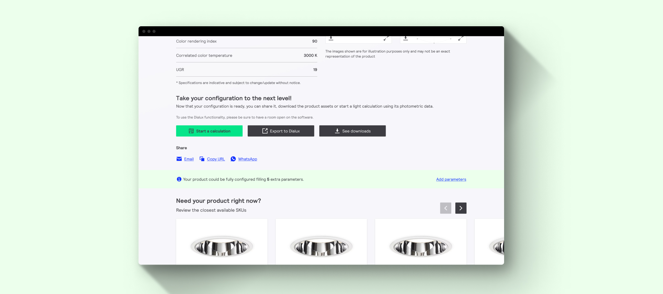 Signify Lighting configurator add parameters from result