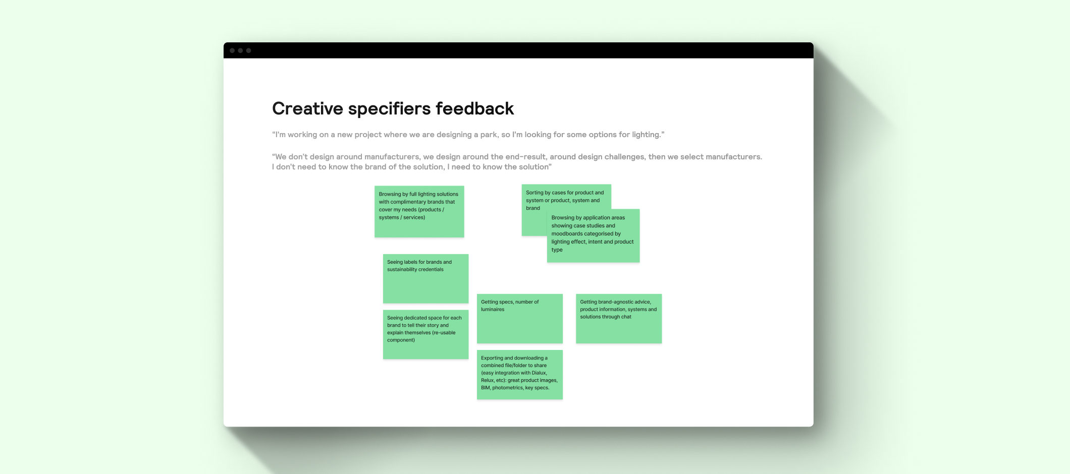Signify Lighting configurator creative specifiers feedback