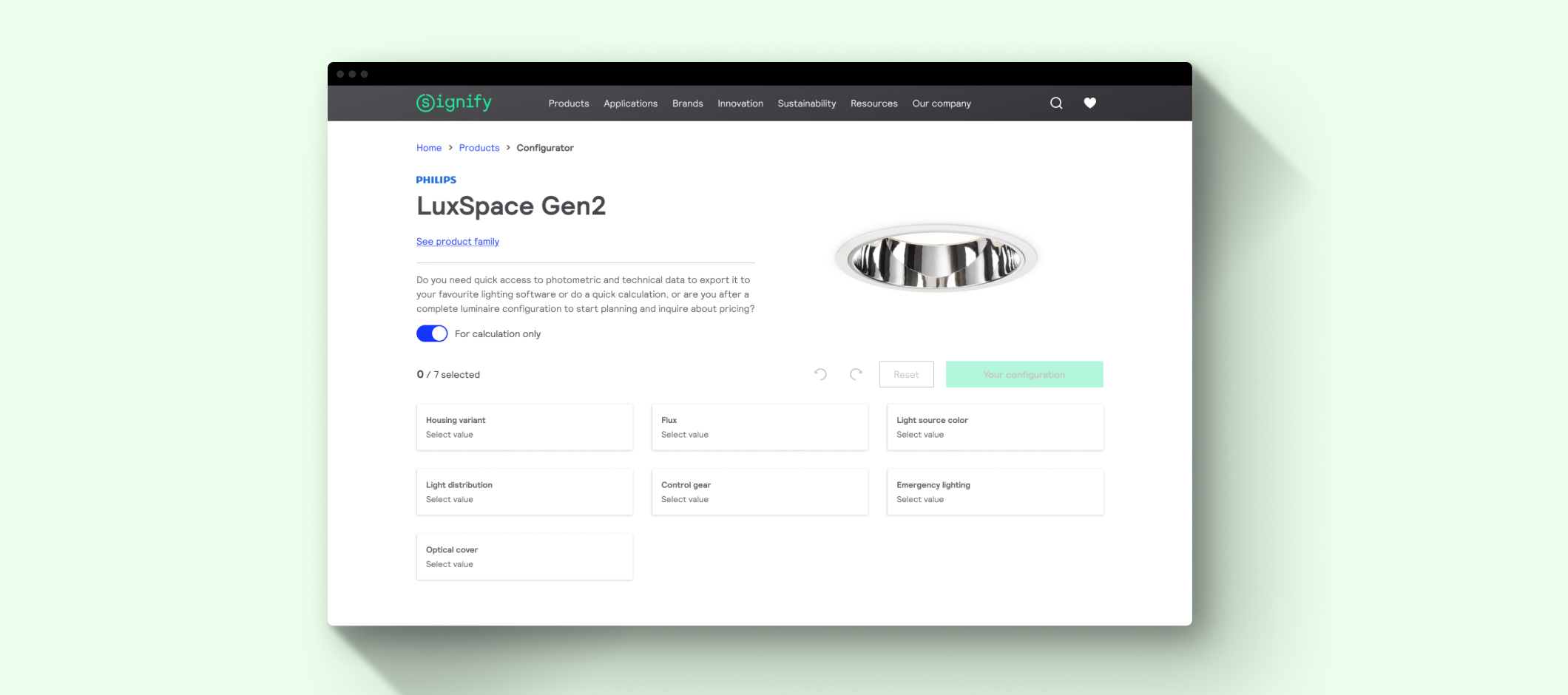 Signify Lighting configurator