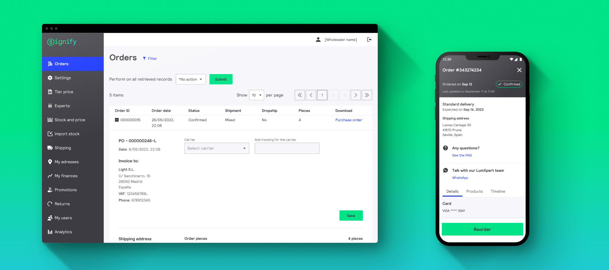 LumXpert vendor portal