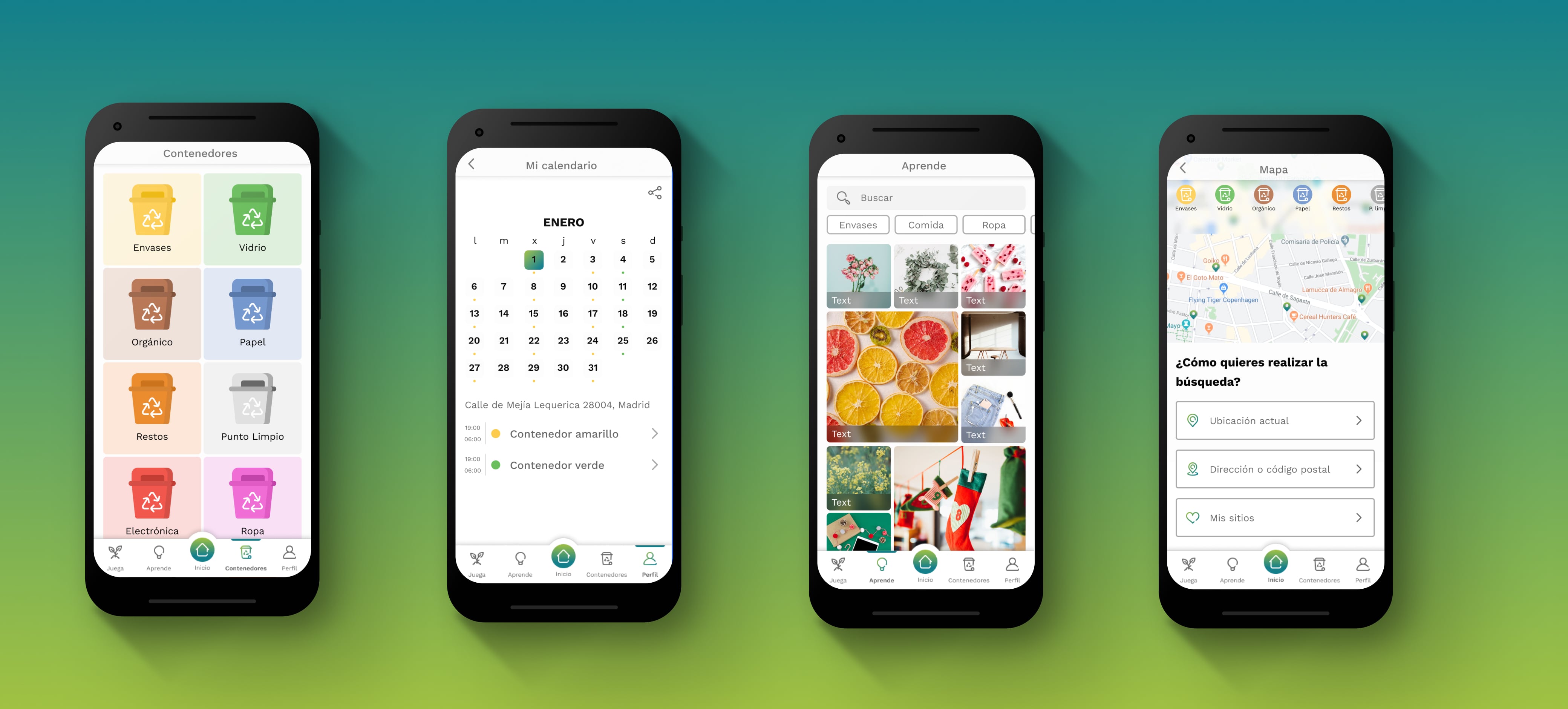 WeTrash main functionalities